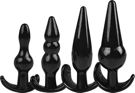 beginner butt plug anal trainer set 4pcs soft rubber tpe butt plug training kit for