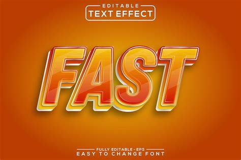 Premium Vector Fast 3d Text Effect Editable