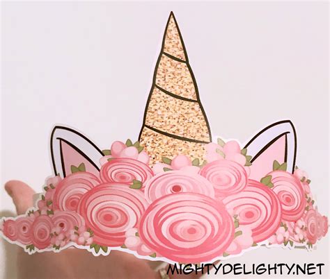 Brighten Your Day With Free Unicorn Crown Printables Mighty Delighty