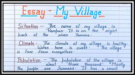 Essay On My Village In Englishmera Gaon Par Nibandhmy Village Essay