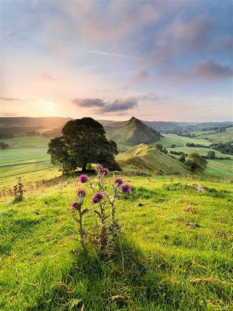 Chrome Hill And Parkhouse Hill At Sunrise Peak District England By