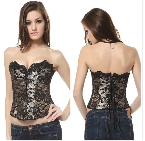 Sexy Butterfly Embroidered Black Satin Lace Sexy Adult Corset Waist
