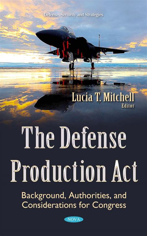 When you act , you do something for a particular purpose. The Defense Production Act: Background, Authorities, and ...