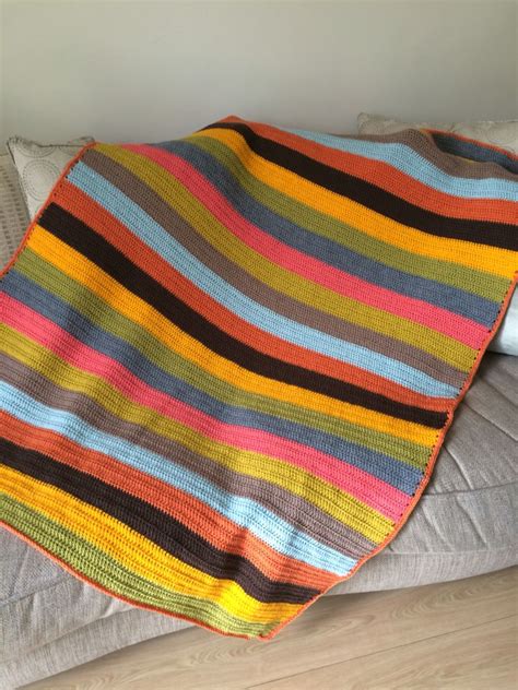 Crochet blanket in Orla Kiely colours | Crochet blanket, Crochet, Blanket