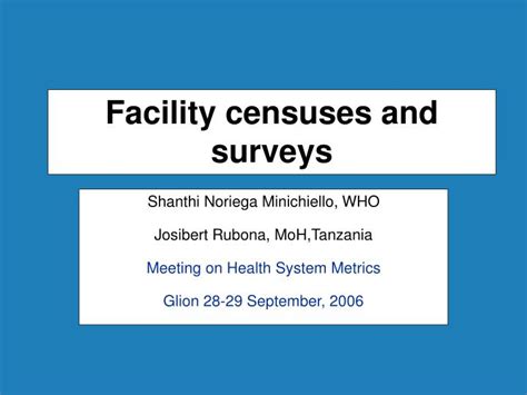 This shows the microfilm publication number and roll number. PPT - Facility censuses and surveys PowerPoint ...