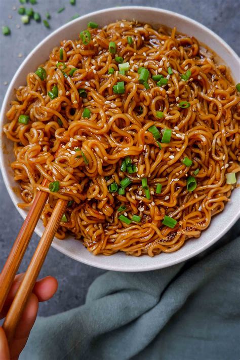 Ramen is surprisingly versatile — you can use it in soups, desserts and even pizza! Easy Saucy Ramen Noodles (Vegan Recipe)