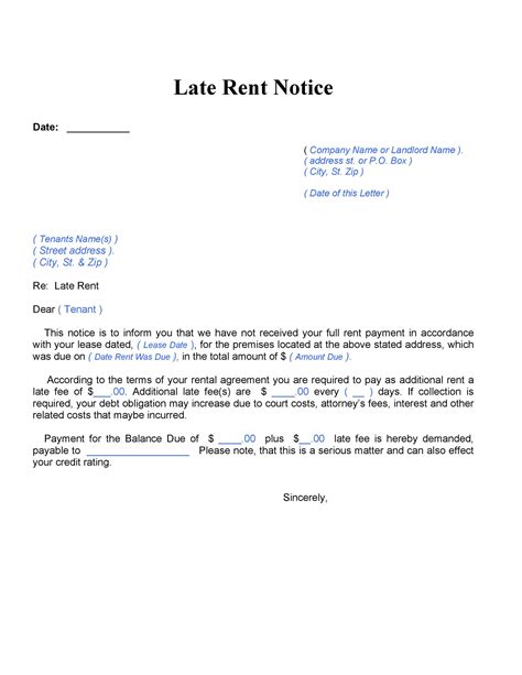 Warning Letter To Tenants Collection Letter Template Collection