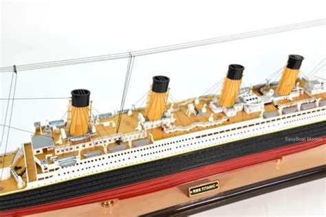 RMS TITANIC WHITE Star Line Cruise Ship Model With Lights Museum Quality PicClick