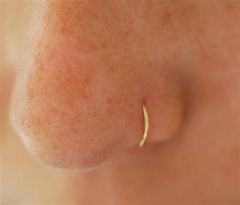 Extra Small Sterling Silver Nose Ring Gold Hoop Etsy Gold Nose