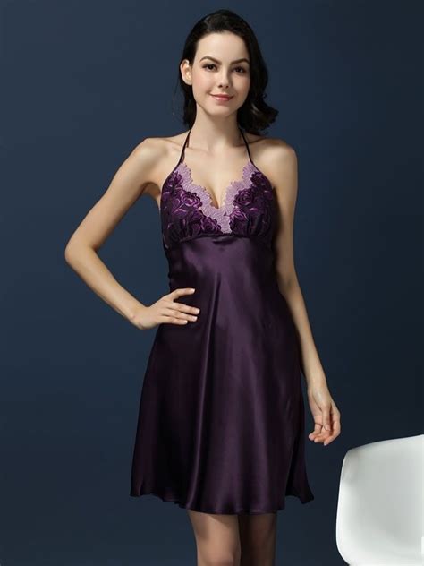 Deep Purple Chemise 36 Silk Nightwear Women Nightwear Sleepwear Women Silk Tank Dress Dress