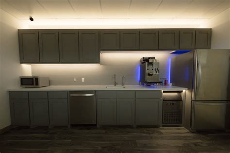 It's possible you never really thought about the space under your cabinets before but adding the right lighting can really improve the look of your kitchen. Kitchen Under Cabinet Lighting, SIRS-E Break room - SIRS-E®