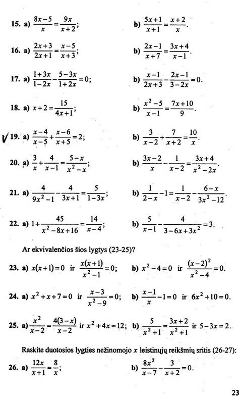 Matematika Lygtys Ir Lygčių Sistemos