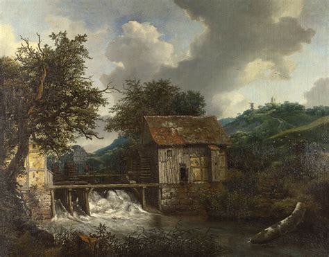 Jacob Van Ruisdael Two Watermills And An Open Sluice At Singraven