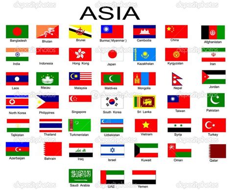 List Of All Flags Of Asian Countries World Flags With Names Flags
