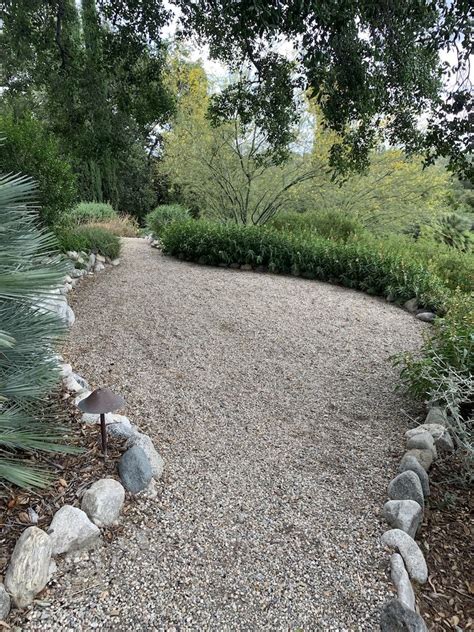 Meandering Gravel Path Walkway Landscaping Stone Landscaping Rock