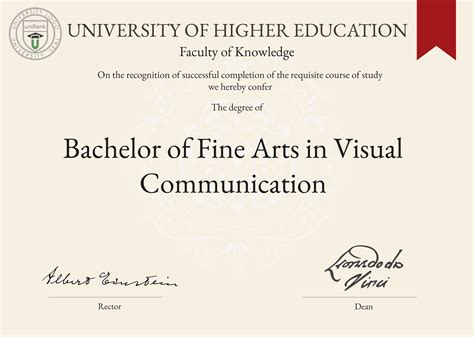 bachelor of fine arts in visual communication bfa in visual communication