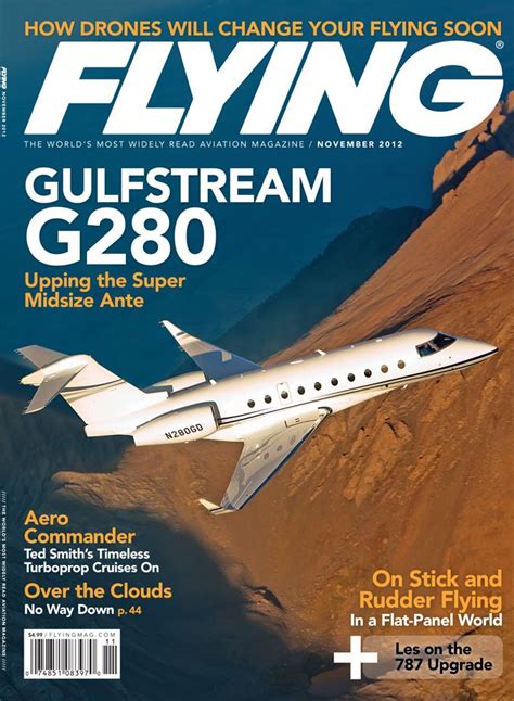 Flying Magazine November 2012 Cover Gulfstream G280 Flying Magazine
