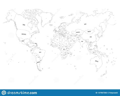 World Map Of Black Squares Vector Illustration
