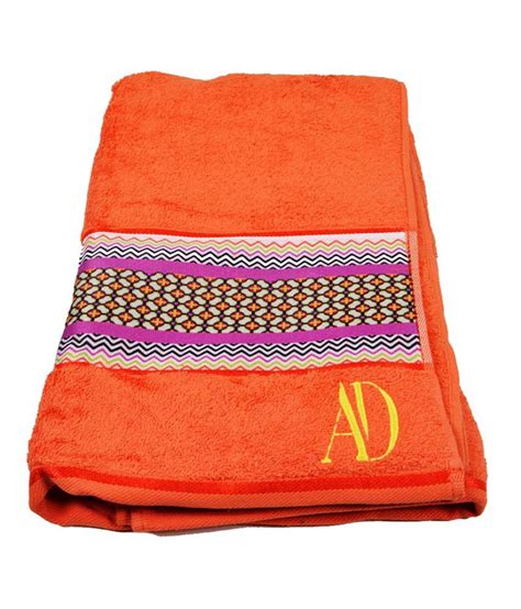 Bombay Dyeing Single Cotton Bath Towel Orange Buy Bombay Dyeing