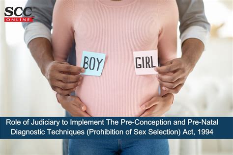 Role Of Judiciary To Implement The Pre Conception And Pre Natal