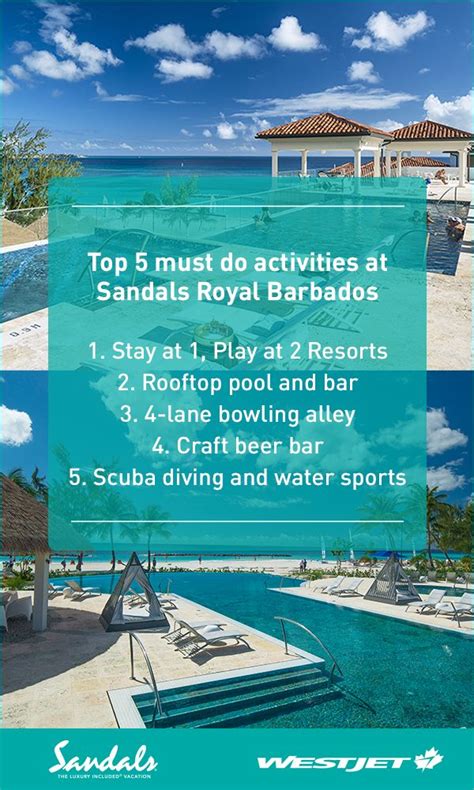 Top 5 Must Do Activities At Sandals Royal Barbados Vacation Trips