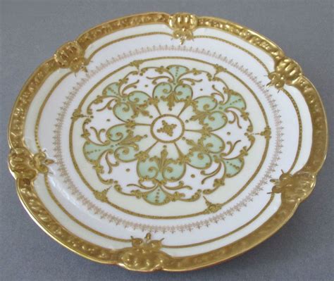Elegant Antique Limoges Porcelain Cabinet Plate Fine French Porcelain