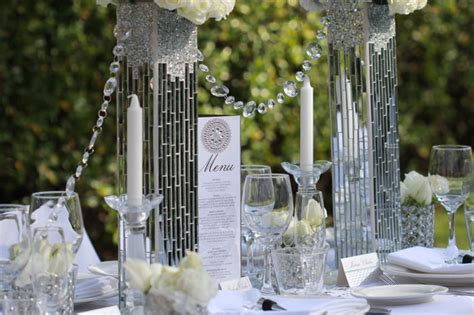 Pretty display luxury clear diamond party & wedding decorations for reception tables: Diamonds in the Garden - Wedding Styling - Modern Wedding