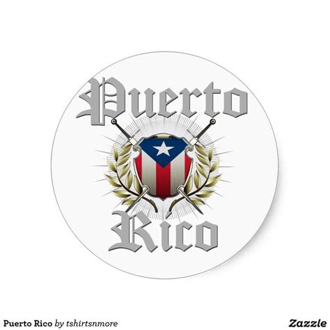 Puerto Rico Classic Round Sticker Puerto Rico Round Stickers Puerto