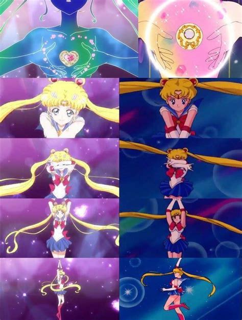 90 vs Crystal Transformación de Guerrero Luna Sailor Moon Spain