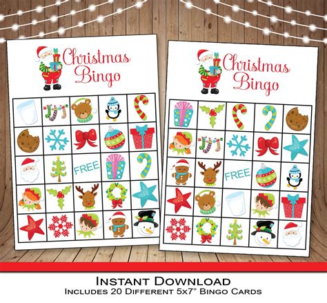I think they are so cute and i just cant believe how well they turned out. Christmas Bingo Party Game | Instant Download | 20 ...