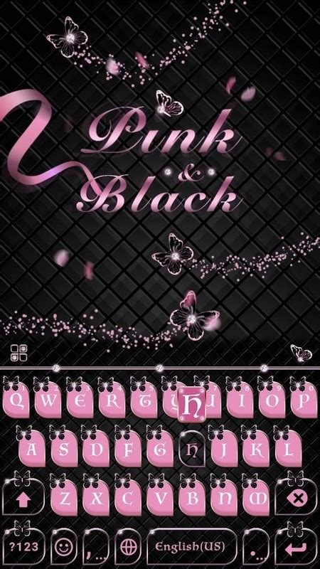 Pink Andblack Kika Keyboardtheme Free Android Keyboard Download Appraw
