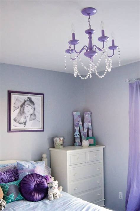 Purple Chandelier From Old Brass Chandelier Girls Bedroom