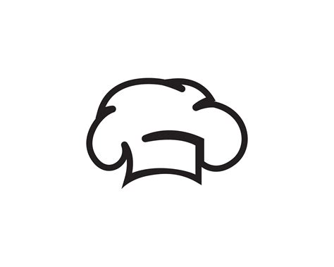 Chef hat logo and symbols black color vector icon 620288 Vector Art at