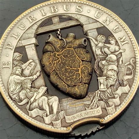 Amazing Coin Craft 😍 Heart Coin Custom Coins Hobo Nickel Coin Art