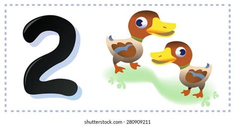 Collection Number Kids Farm Animals Number Stock Vector Royalty Free