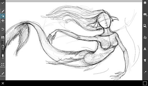 Step By Step Tutorial On How To Draw A Mermaid Mermaid Sketch