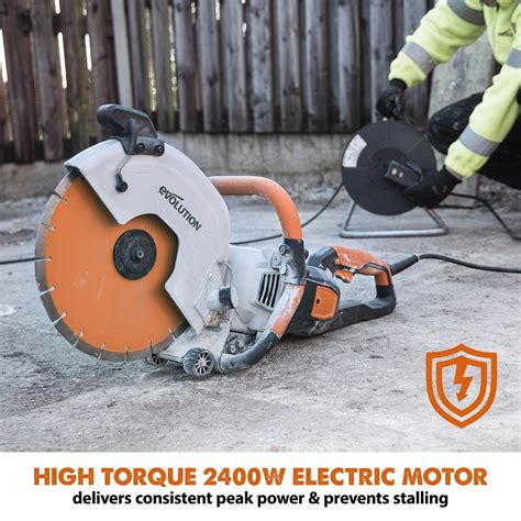 Evolution R300dct 300mm Electric Disc Cutter 240v Dust Suppression