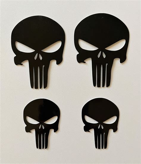 Punisher Skull 3m Reflective Stickers Decals Reflector Pack Etsy