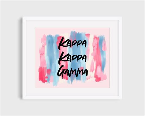 Kappa Kappa Gamma Sorority Printable Art Print Kkg Sorority Etsy