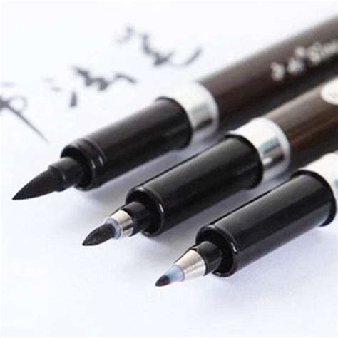 3 Set Japanese Calligraphy Pens Notebooktherapy