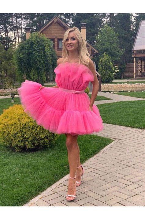 Hot Pink Barbie Style Tulle Dress For Women Hot Pink Stylish Etsy In 2020 Girly Dresses