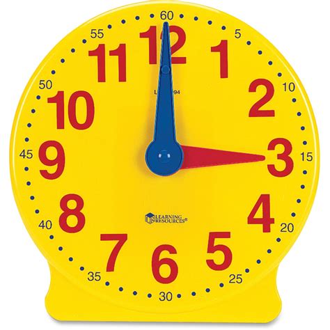 Learning Resources Big Time Learning Clocks 12 Hour Demonstration Clock