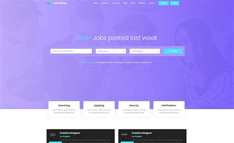Bootstrap Job Portal Template Free Download Free Printable Templates