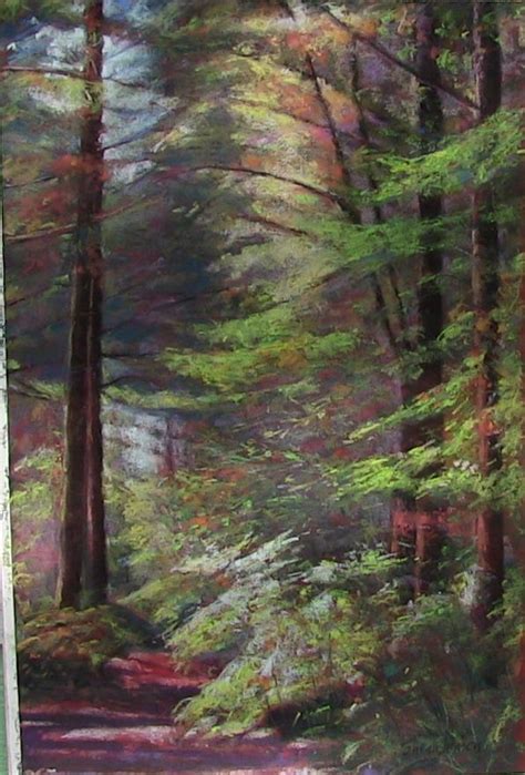 Forest Trail Oregon Pastel Nature Art Pastel Painting Painting