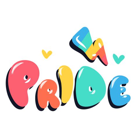 Download Pride rainbow lettering - Transparent PNG & SVG vector file