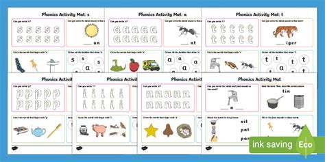 Planning is not done the same way, modelling and prompting is required more in activities, each child is at a completely different level of learning and behaviour. EYFS s, a, t, p, i, n Phonics Activity Mats (Ages 4-5)