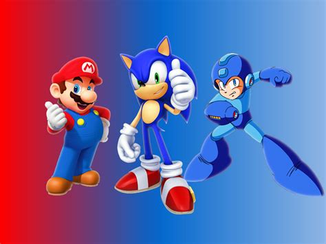 Mario Sonic And Megaman By 9029561 On Deviantart