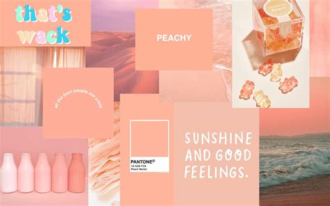 Peaches Aesthetic Laptop Wallpapers