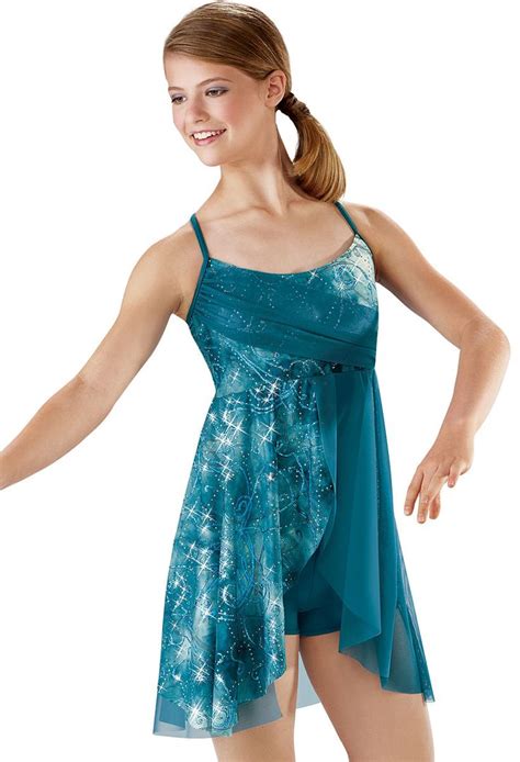 Glitter Tie Dye Lyrical Dress Weissman Costumes Dance Outfits Contemporary Dance Costumes