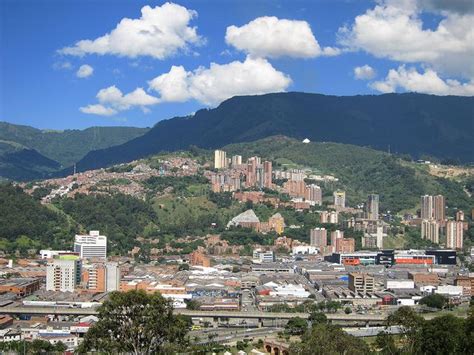 Medellin Mountains In South America Colombia South America